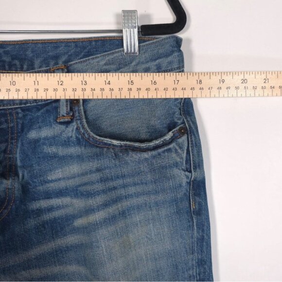 Abercrombie & Fitch Men’s Distressed Straight Jeans Button Fly Cotton Size 34x34 - Picture 6 of 13